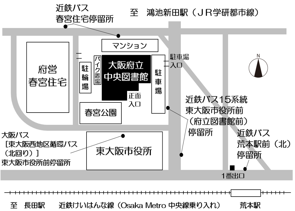 大阪府立中央図書館　駐車場